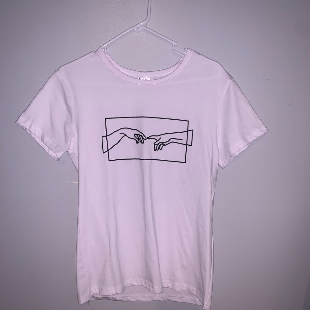 White graphic Tee
